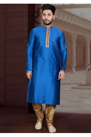 BLUE COLOR MENS KURTA SET